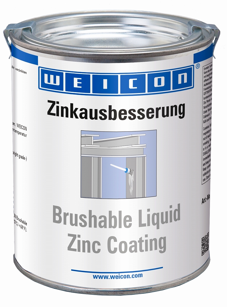 252102 COATING METAL PIGMENT WEICON, BRUSHABLE ZINC COATING 750ML