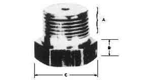 673511 ELEMENT RETAINING PLUG BRASS, 3/8"
