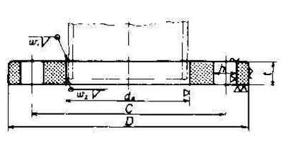 734609 FLANGE STEEL WELDING SLIP ON FLAT FACE B 2220 5KG 80MM IMPA 