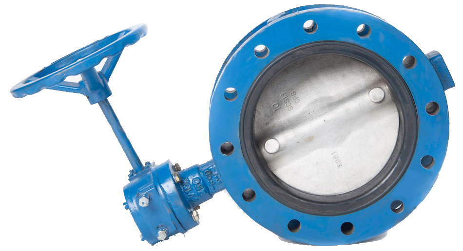 752320 BUTTERFLY VALVE DOUBLE FLANGED, W/GEAR N.CAST IRON 10KG 50MM